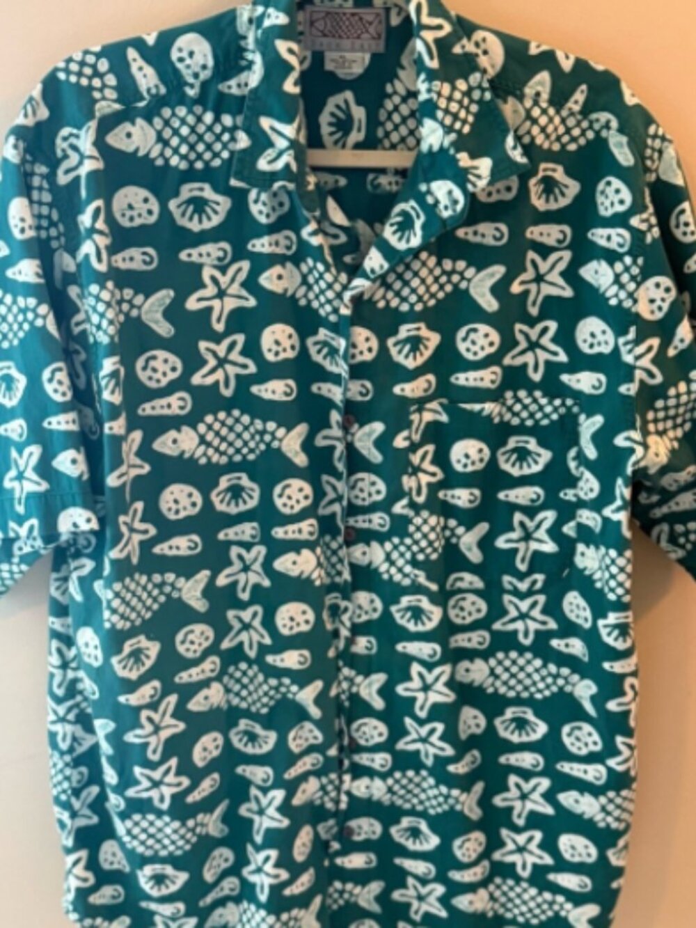 Back East vintage Short Sleeve Button up Shirt Large Hawaiian Tropical size XL